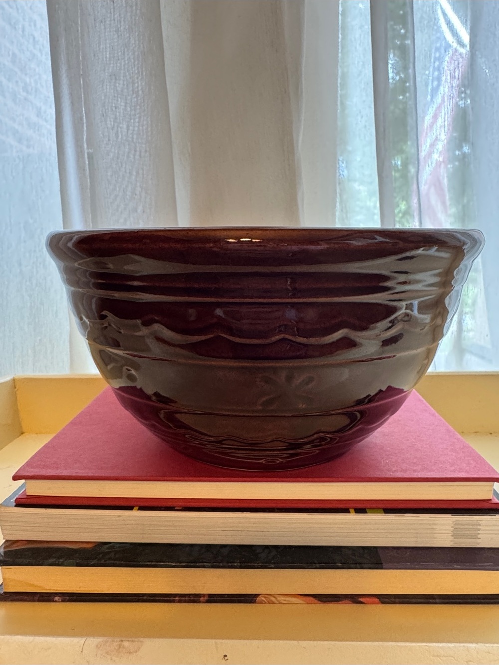 Stoneware Mixing Bowl - Deep Brown Kitchen Bowl